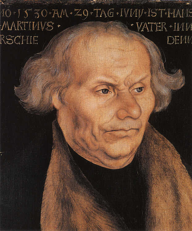 Lukas Cranach: Hans Luther, 1527, Öl / Holz, Wartburgstiftung, Eisenach